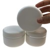 6PCS White Plastic Creams Jar with Inner Liners and Lid