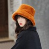 LLZ.COQUE Women's Winter Soft Faux Fur Fluffy Fishing Hat Wide