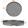 Skyflame Round Griddle with Grease Drain and Handle, 18.5" Flat