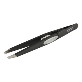 SEKI EDGE SS-518 Amazing Tweezer - Slant Tip Stainless Steel Black