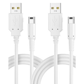 Cable Compatible with 3DS (White, Pack of 2)