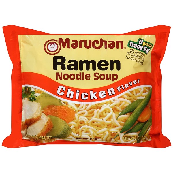 Maruchan CHICKEN FLAVOR Ramen Noodle Soup 3oz (12 pack)