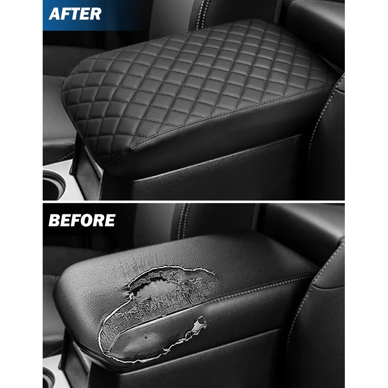 JOYTUTUS Center Console Cover Compatible with 2010-2024 4Runner, Leather Arm