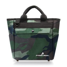 PYKES PEAK Golf Round Tote Bag, Ultra Lightweight 12.0 oz (340 g), Waterproof, Round Pouch, Cart Bag, Golf Bag, Women's, Men's, 8 Colors, camouflage green