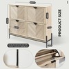 HUSHEDIFY Shoe Cabinet Storage with 4 Flip Drawers, Narrow Hidden