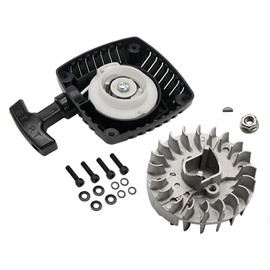 FLMLF Pull Starter (Metal Claw Centered) and Flywheel for Zenoah CY 23cc~36cc Engine for 1/5 HPI ROVAN KM Baja LT FG DBXL GoPed RedCat Rc Car Parts