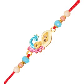 CHERKRAFT Peacock Rakhi for Brother Designer Rakshabandhan Rakhi Thread - 131