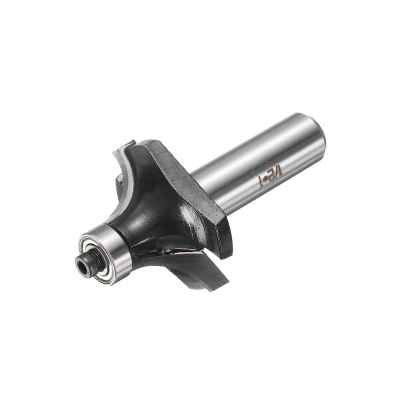 sourcing map Roundover Router Bit 1/2" Shank 1" Cut Diameter