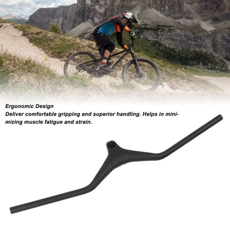Mountain Bike Handlebar Carbon Fiber Sturdy Ergonomic Design MTB Handlebar
