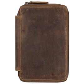 Greenburry Vintage Pencil Case Pen Case 14 x 20.5 x 3 cm, brown, Vintage