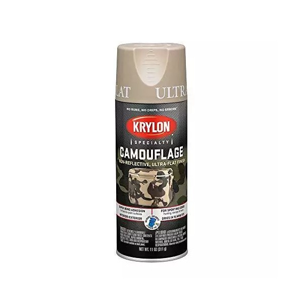 Krylon Camouflage Paint, Ultra Flat, Sand, 11 oz. - K04295000