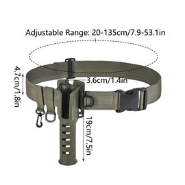 Fishing Waist Belt Rod Holder Adjustable Waist Wading Belt Quick Fishing Rod Belt Portable Waist Belt Pole Outdoor Gear Accessories, Fishing Wader Strap Waist Rod Holder Belt (Khaki)