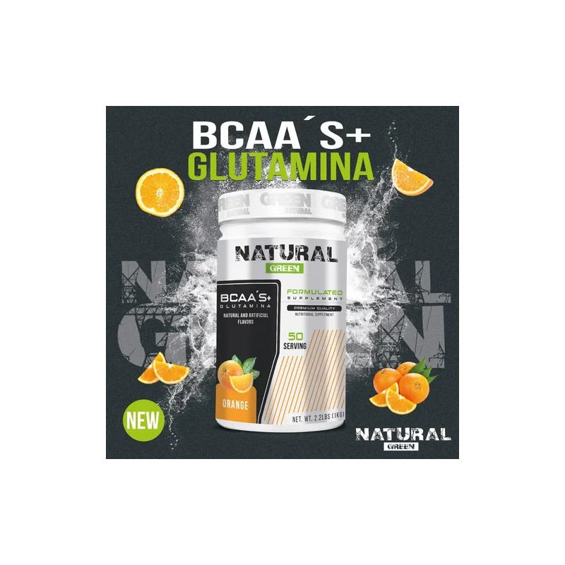 Aminoácidos Bcaas Glutamina Green 1kg Sabores