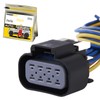 PARSUPPRO 8-Pin/WireHalogen Headlight Connector Plug Harness Repair Pigtail for Fit