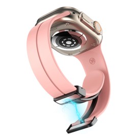 Lamshaw Compatible for Fempoin Smart Watch Bands, Soft Silicone Sport Wristband Replacement Straps Compatible for Fempoin T31 Smart Watch (Pink, 16mm size band)