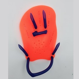 Swimming Hand Paddles Training Hand Fins with Adjustable Straps for Children Adult Water SportsOrange M