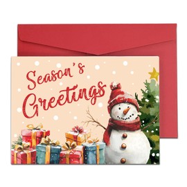 Christmas Holiday Cards with Envelopes - Season's Greetings Christmas Greeting Cards, Holiday Cards, Christmas Cards with Envelopes, Blank Christmas Cards, Christmas Gifts for Friends Coworker Family