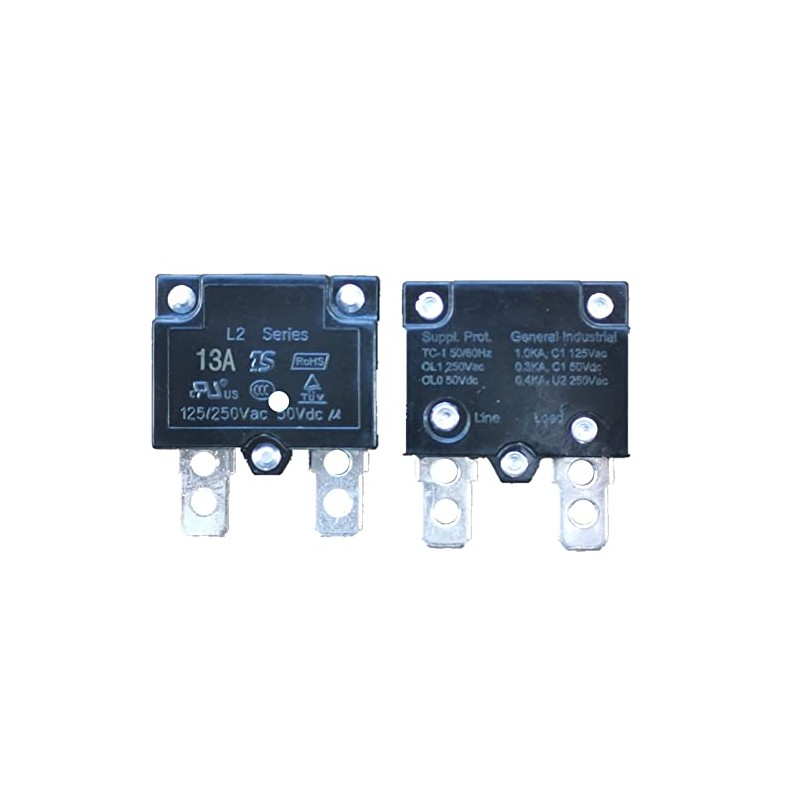 2Pcs 13A 125/250Vac 50Vdc Automatic Reset Relay Fuse Therma Switch