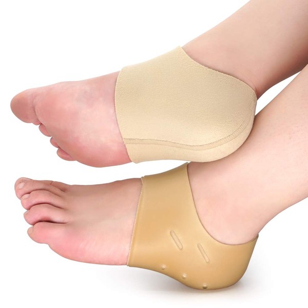Dr. Foot's Heel Protectors, Heel Sleeves for Relieve Heel Pain from Plantar Fasciitis, Heel Spur, Cracked Heels(Large - Women's 8-13.5 | Men's 7-13)