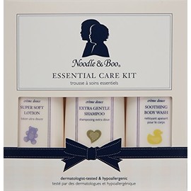 Noodle & Boo Essential Care 3 Piece Kit Super Soft Baby Lotion, Extra Gentle Shampoo and Soothing Body Wash, 2 Oz of each