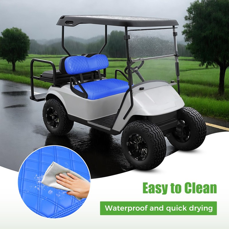 10L0L Golf Cart Leather Front Seat Cover for EZGO TXT