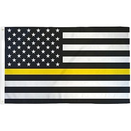 3x5FT Thin Yellow Line Flag Emergency Dispatchers Tow Recovery Security