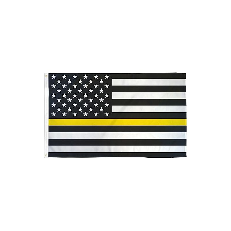 3x5FT Thin Yellow Line Flag Emergency Dispatchers Tow Recovery Security