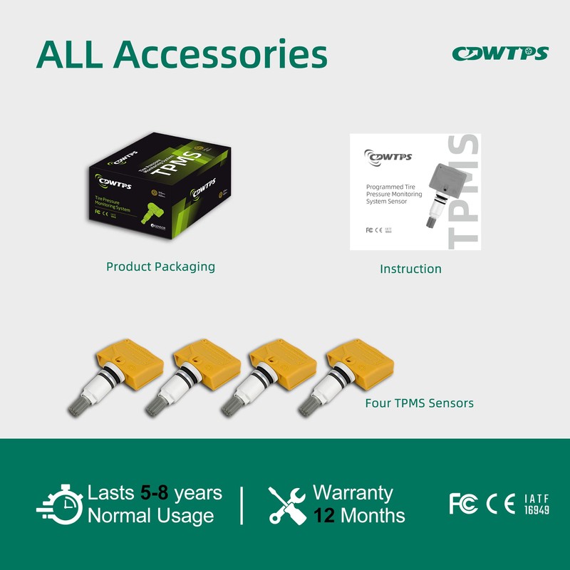 CDWTPS Sensor de presión de neumáticos, 40700-JA01B 40700-CD001 Sensor de