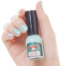 green powder nail mint ice