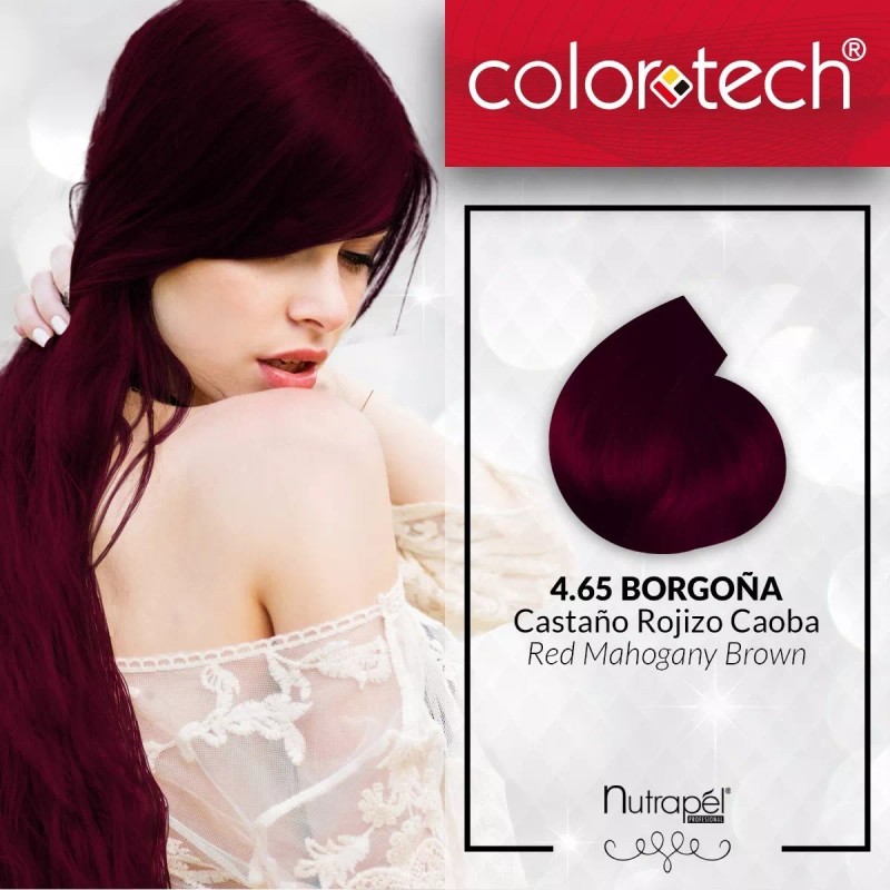 Color Tech Tinte Cabello Tono Rojo 4.65 Castaño Rojizo Caoba