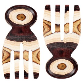 MYRAINBOW Salad Tongs, Salad Hand, Pakkawood Salad Tongs for Serving, Serving Utensils Set Salad Servers Set Kitchen Cooking Utensil