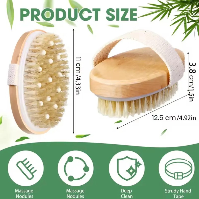 2pcs Cepillo Exfoliante Para La Ducha | Diseño De Doble