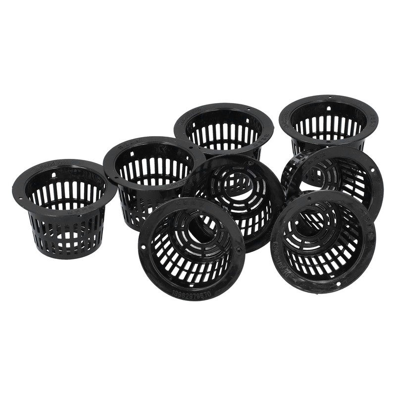 50PCS Planting Basket Mesh Pot Round Plant Grow Hydroponic Containers