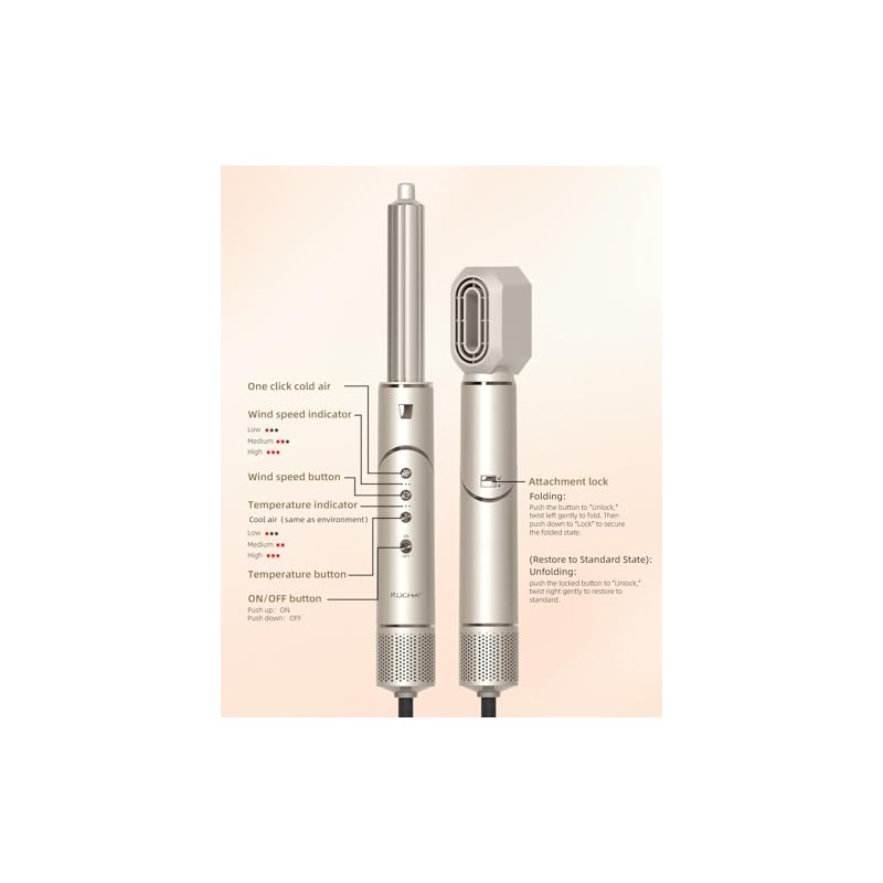 RUCHA 8 in 1 Air Styler Hair Nora Styler