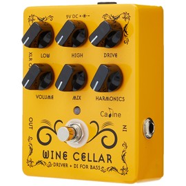 Caline CP-60 Wine Cellar - Bass Drive & DI Effects Pedal, CP60,Yellow