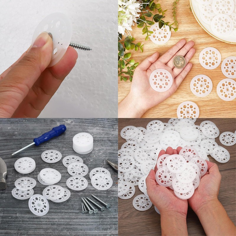 100Pcs Washers For Screws Plastic Washers Transparent Washers Insulating Fixings