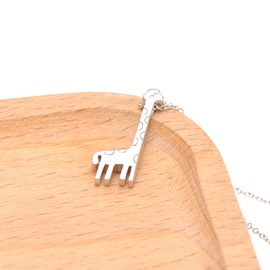 Joseph Brothers 925 Sterling Silver Giraffe Pendant(3/4") Necklace 18 Inches