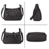 YALUXE Genuine Leather Shoulder Bag Medium Size Handbag Purse Multi