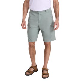 Mountain Warehouse Lakeside Mens Shorts - 100% Durable Twill Cotton Cargo Shorts, Durable Shorts, 6 Pockets - for Walking, Running, Hiking & Camping Green Men's W36