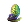 3D Printed Articulated Snake Egg Toy for Desk Decor –