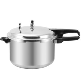 BreeRainz 12 Quart Pressure Cooker, Aluminum Pressure Canner w/Cooking Rack for Steaming,Canning and Stewing, Silver