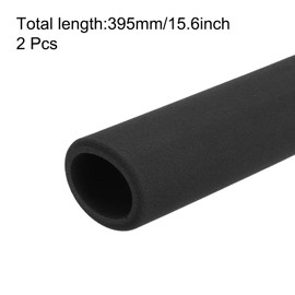 QUARKZMAN Pipe Insulation Hose Foam Pipe for Handle Support 35 mm ID 47 mm OD 395 mm Length Heat Protection Black Pack of 2
