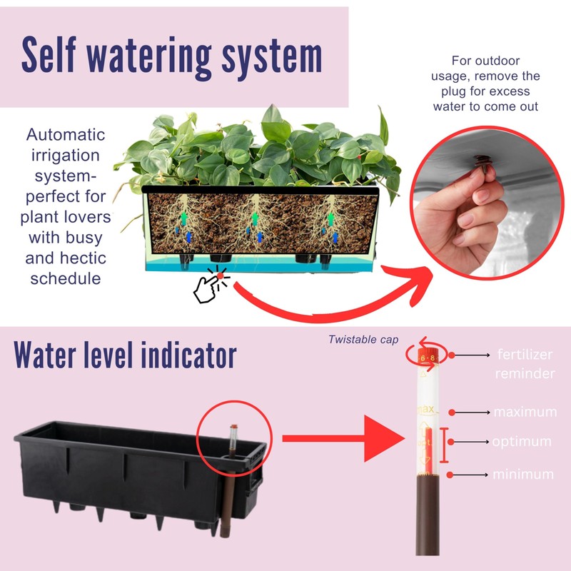 LaLaGreen Wall Planter for Outdoor (2 Pack, 14 Inch) Wall