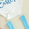 Frietlebird Infant Baby Boy Easter Outfit Bunny Letter Long Sleeve
