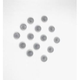 100 Cover Caps for Torx Screws - Torx Screw Cover Made of Plastic in Various Sizes (Grey RAL 7001, TX 15)