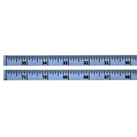 Ruler – Adhesive Backed – 1/2 Inch Wide X 72 Inch Long – Right to Left – Fractional – 1/16” Grads – Silver – 2 Pieces