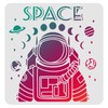 FINGERINSPIRE Astronaut Stencils 30 x 30 cm Space Theme Drawing