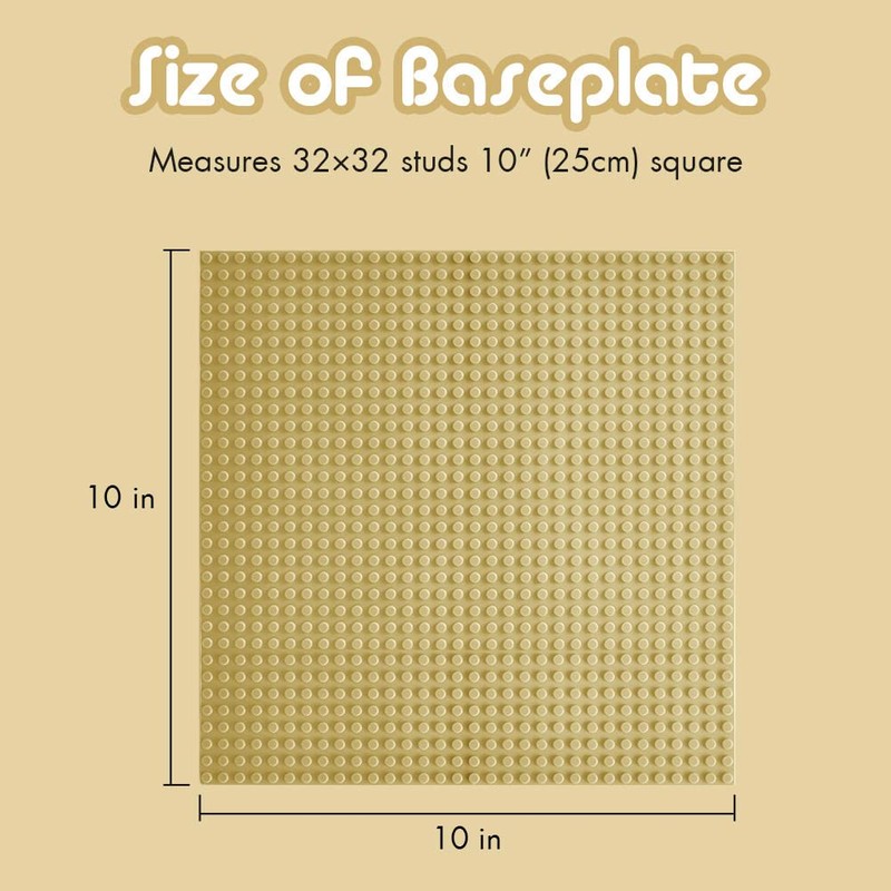 Lekebaby 6 Pack Classic Baseplates, 10"x10" Large Building Board Base