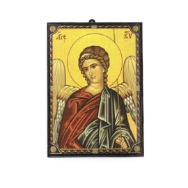 NKlaus Guardian Angel Christian Icon Wooden 9.7 x 13.5 x 1.2 cm Christian Icon Orthodox from Greece 11408