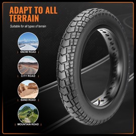 WINFAVO Fat Tire Set for Electric Bike: 2 Pack 20x4.0 Inch Puncture Protection Folding Replacement E-Bike Tire, All-Terrain Wear-Resistant Snow & Mountain Bicycle Tire for Street/Trail/Off-Road Riding